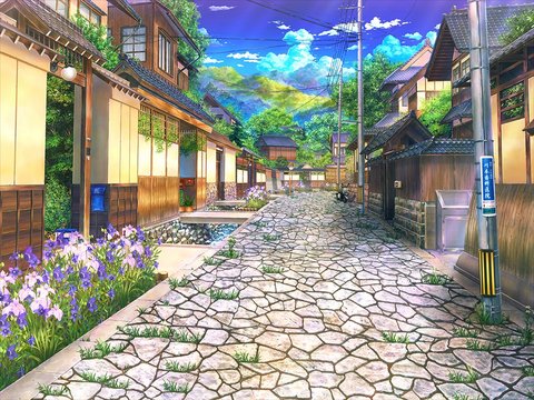 Strolling along a samurai residence street